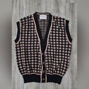 Women's Vintage Pendleton V-neck Sweater Vest-Size Small